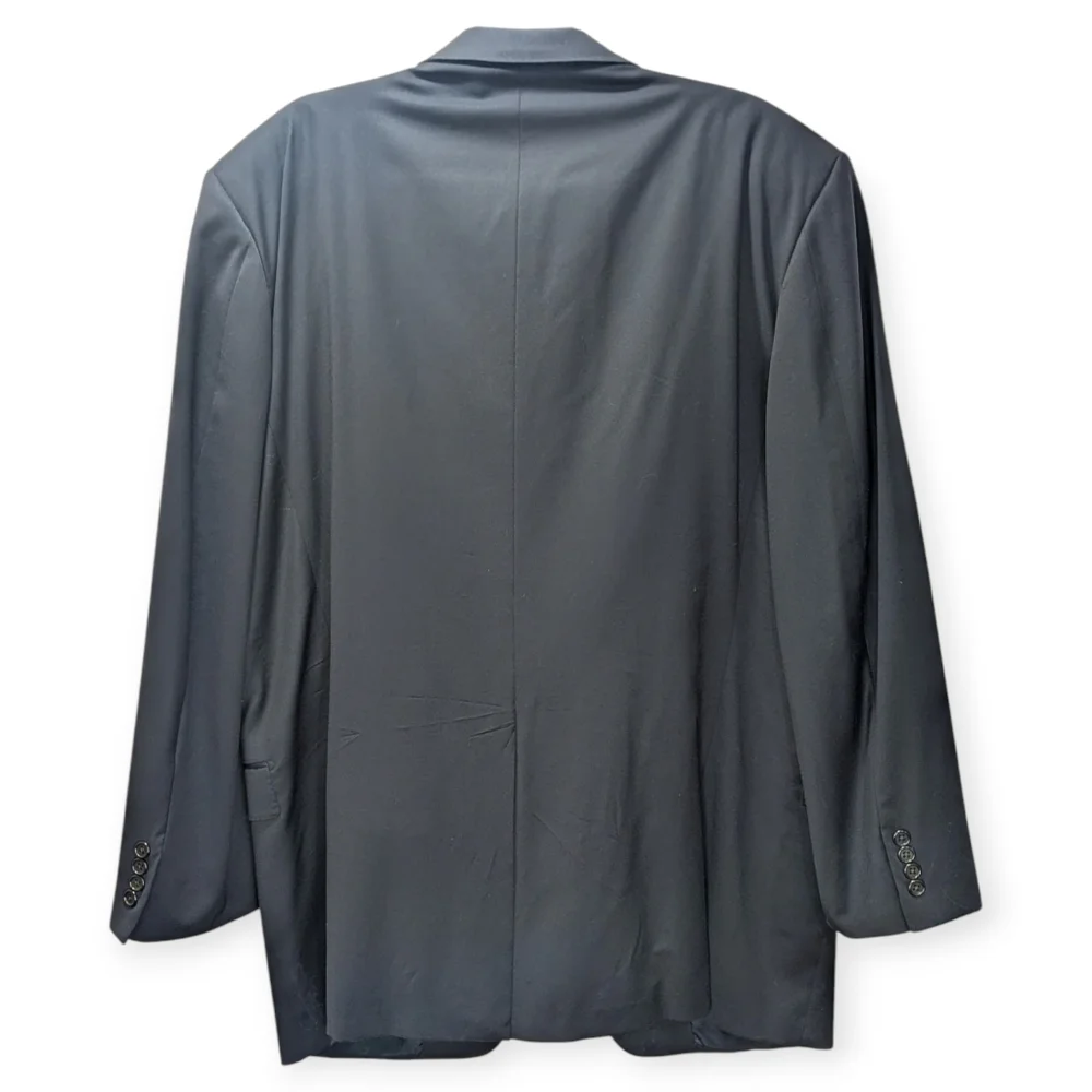 Hickey Freeman Navy Blue 100% Wool Suit 46L 34x29 Formal Wedding Business